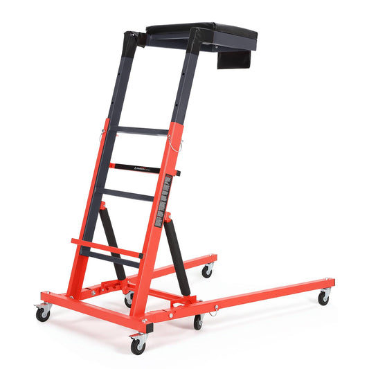 Garvee Top Automotive Creeper Adjustable Height 49.21-68.89" Heavy Duty 400 LBS Steel Frame Foldable with 6 Swivel Casters for Garage Auto Repair