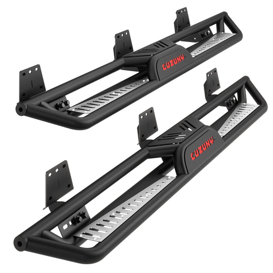Garvee 6" Running Boards 550LB Side Steps, Non-Slip Black Powder Coated Rock Sliders, Fits 2019-2025 Dodge Ram 1500 Crew Cab New Body Style, Manual Included