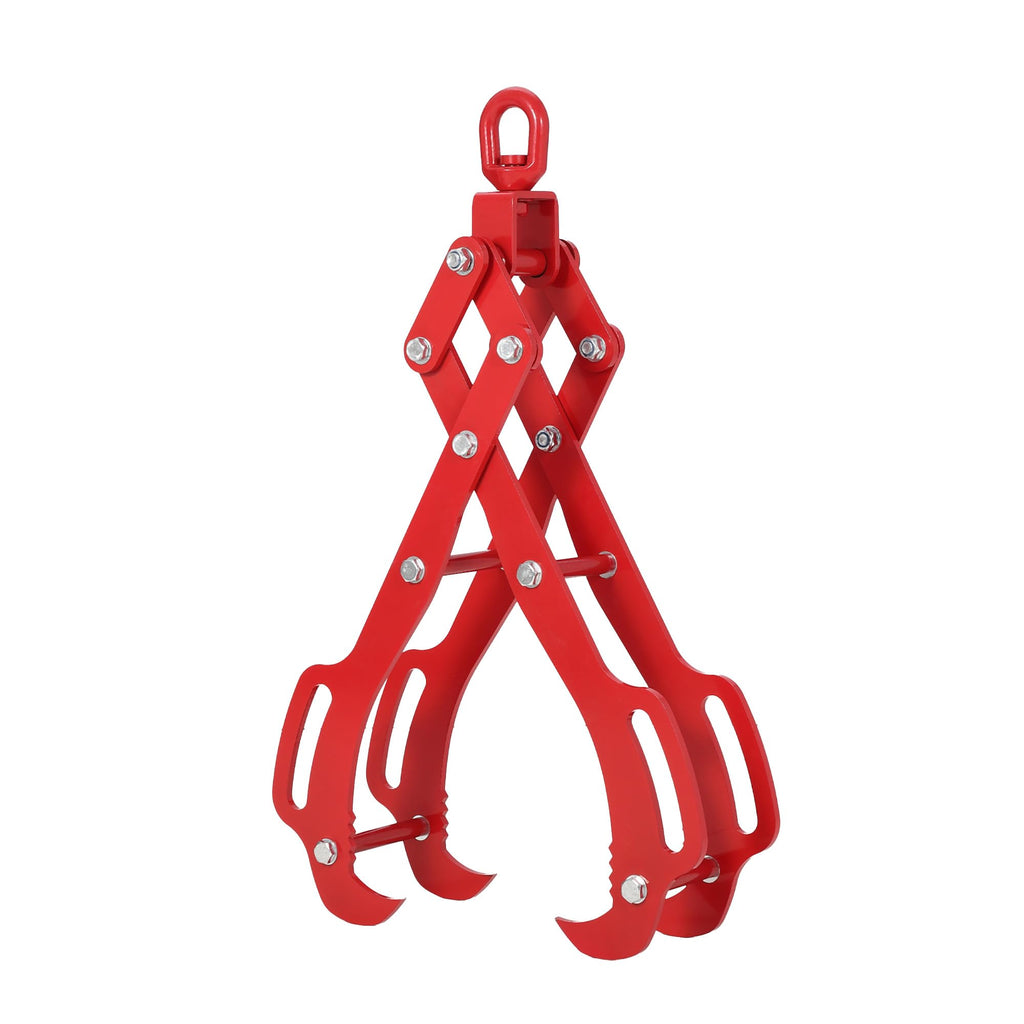 Garvee 36In Log Lifting Tongs with 4 Claw Timber Grabbler, 360° Swivel, Heavy-Duty Steel, Anti-Slip, Adjustable 3-32 Inch Opening, For Tractors & Firewood