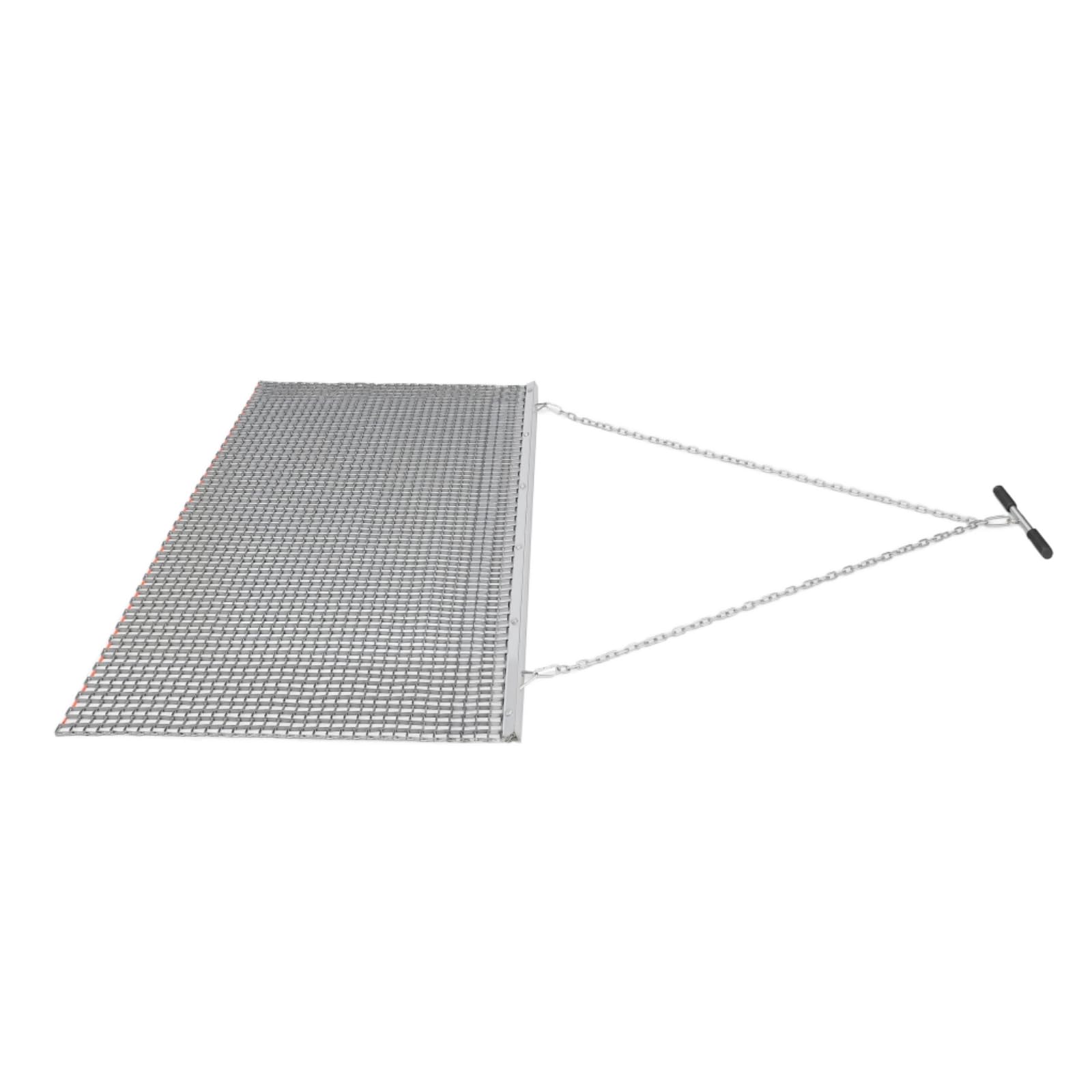 Garvee 6x3 Ft Steel Drag Harrow Heavy Duty Rust Resistant Roll Up Non Slip Handle ATV UTV Farm Lawn Field