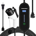 Garvee Electric Vehicle Charging Gun 110V/240V Dual Voltage 16A Current Copper+PVC 25FT Cable LED Screen Portable for Home Garage