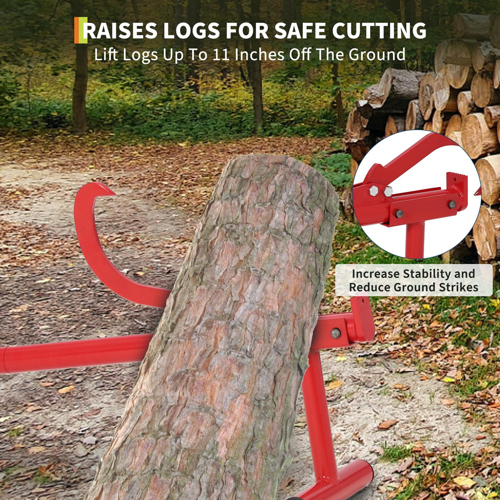 Garvee 48" Cant Hook Logging Tool with Rubber Grip, Adjustable Heavy-Duty Steel Log Roller, Powder-Coated Carbon Steel, Ergonomic Handle, Forestry Logging