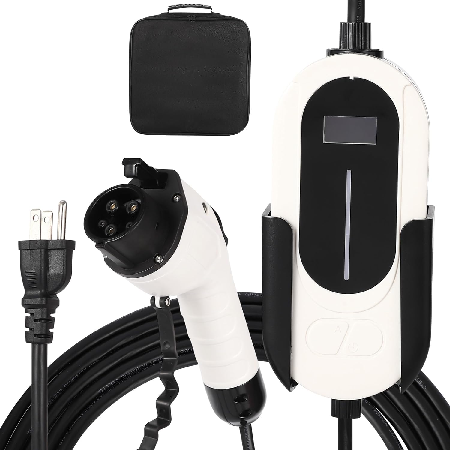 Garvee Level 1 EV Charger 15A 110V NEMA 5-15 Plug Adjustable Current & Timer UL TUV Certified 25ft Cable Portable Home Use