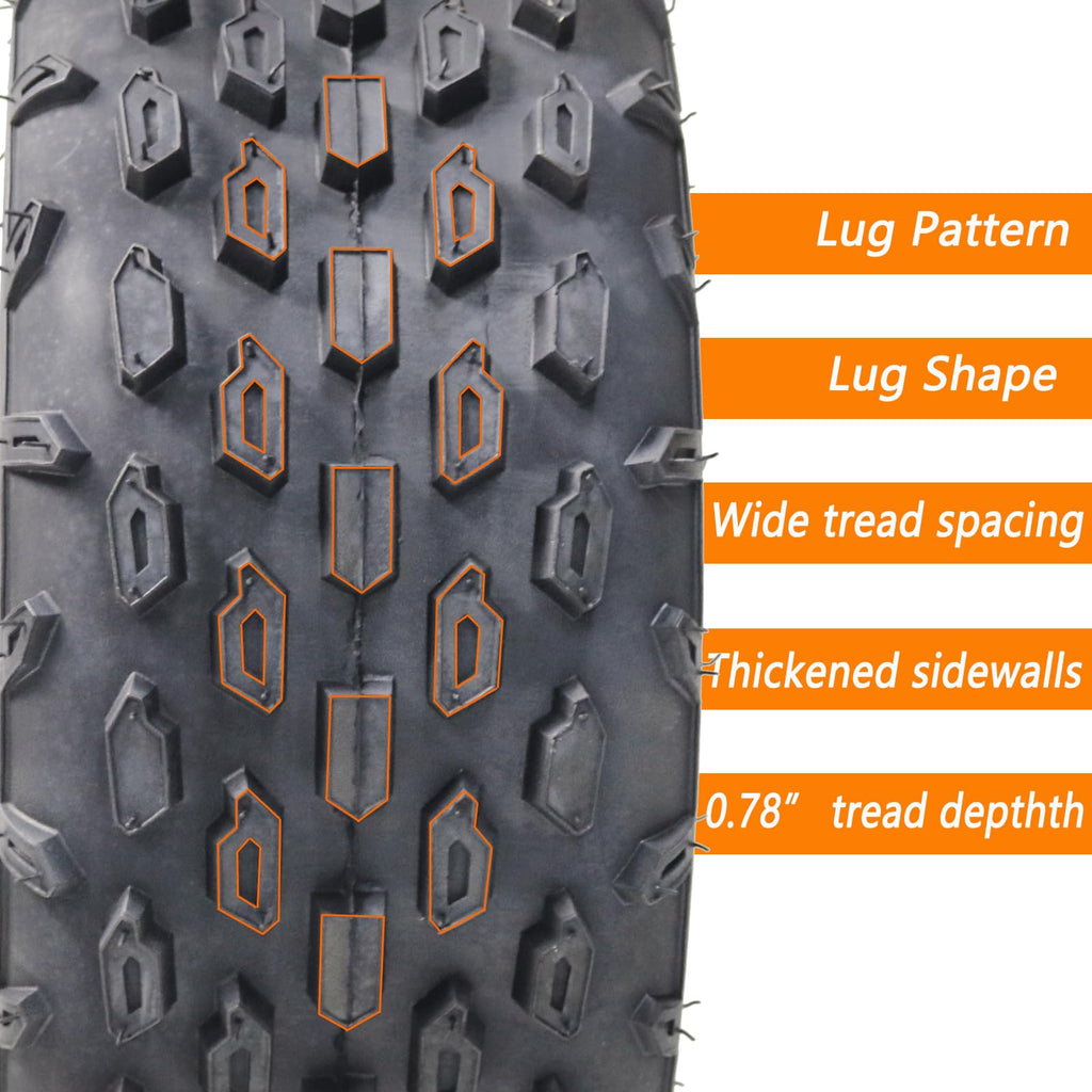 Garvee Set of 2 19x7-8 ATV UTV Mini Bike Tires Tubeless 4PR Sport-Racing Durable Rubber Aggressive Tread Off-Road