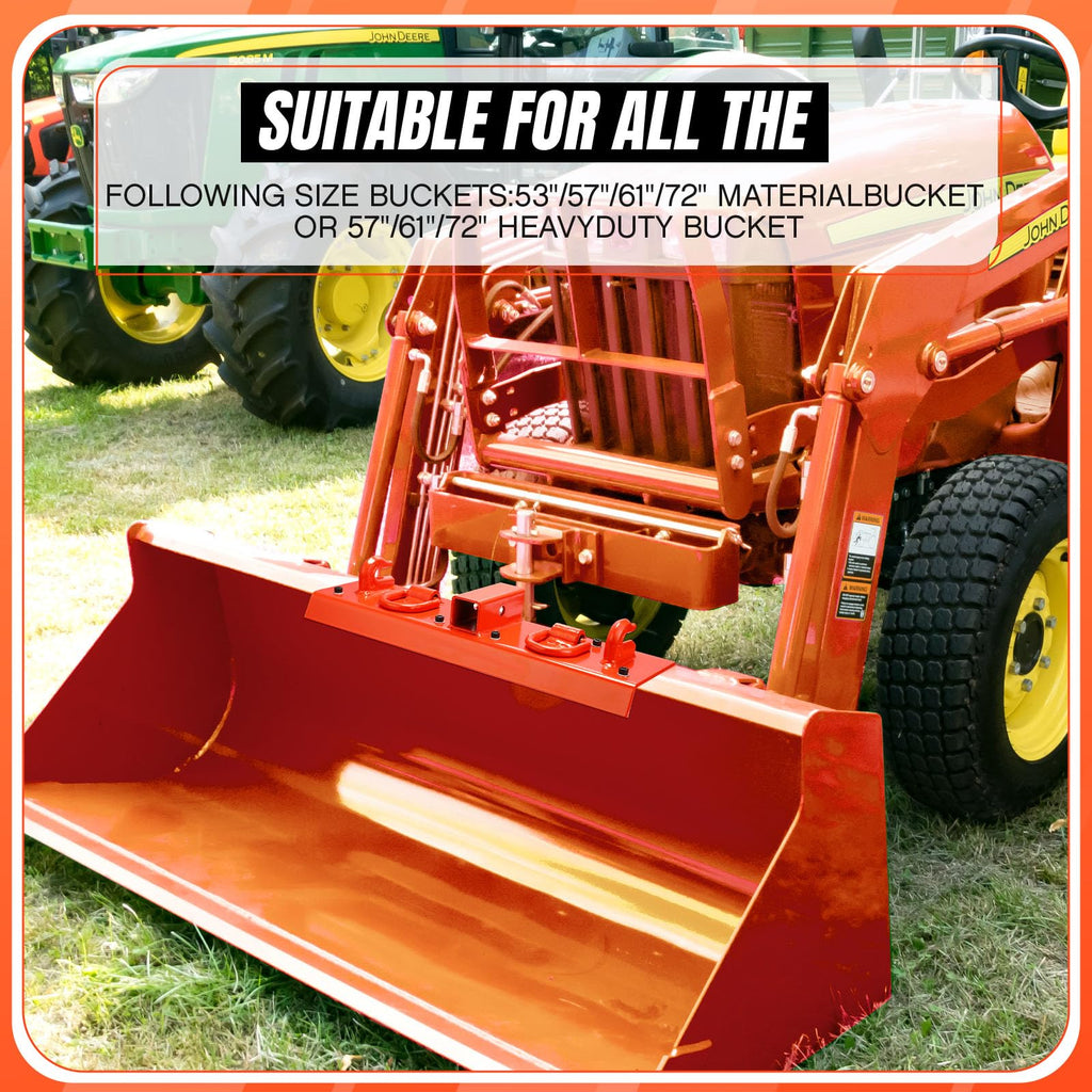 Garvee Tractor Bucket Grab Hooks Heavy Duty Bolt-On 2" Receiver Forged Steel Safety Design Compact Fit 1025R 2320 2520 2720 Suitable for Heavy Load Towing