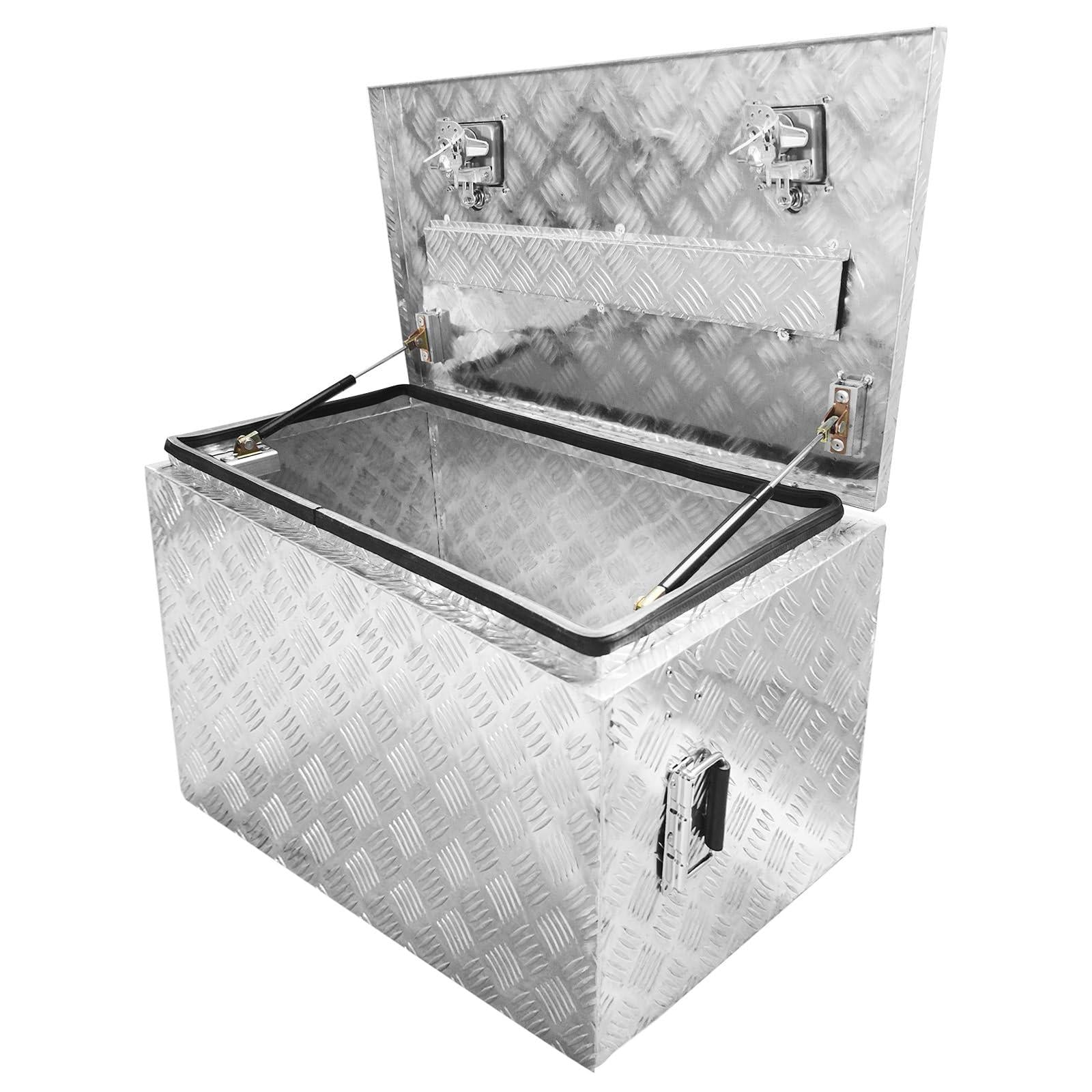 Garvee 36 Inch Aluminum Tool Box for Pickup Truck Bed, RV Trailer - T-Handle Lock, Drop-Down Door, Corrosion-Resistant, Under-Vehicle Mount, Durable Storage