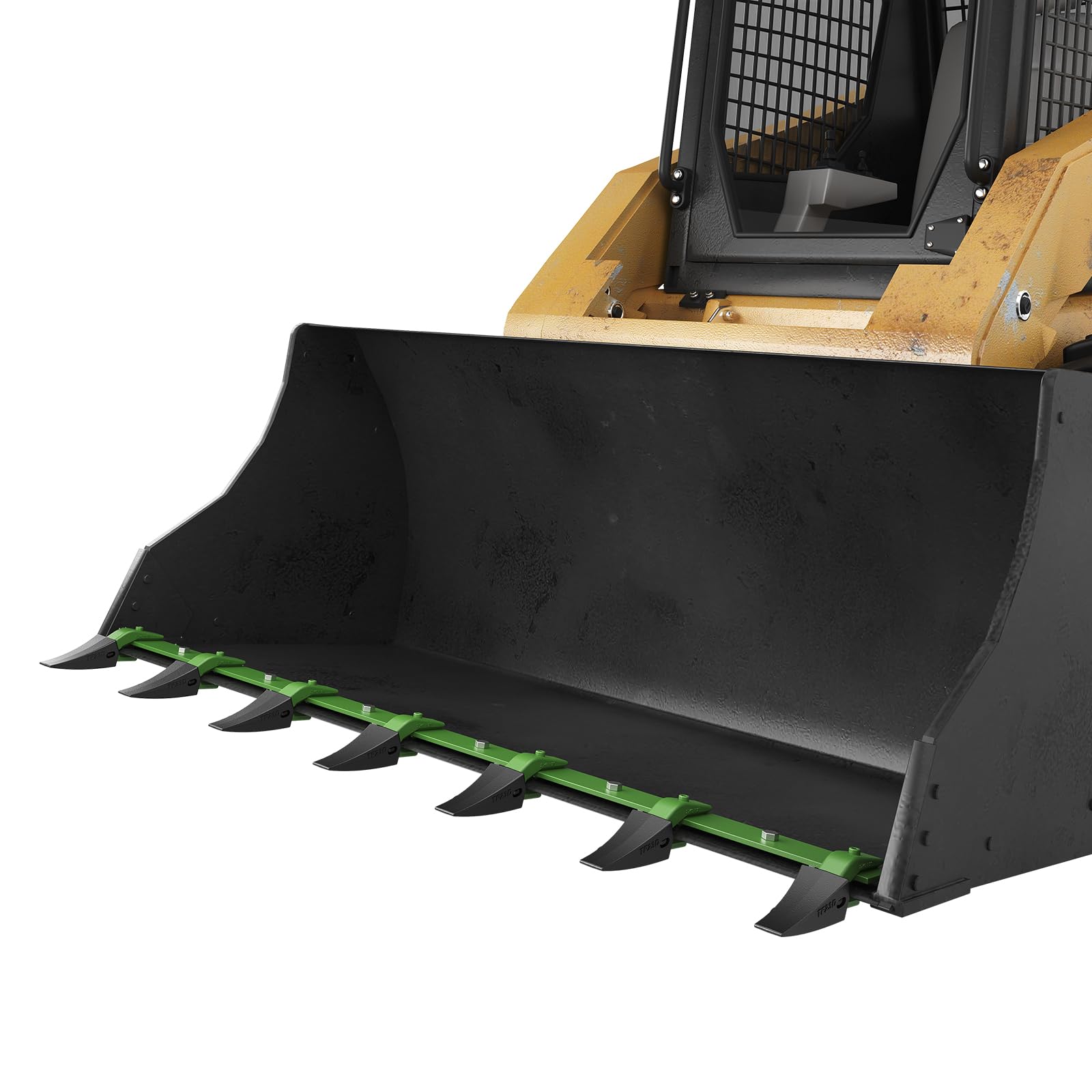 Garvee 60'' Tractor Bucket Tooth Bar Heavy Duty 4560 Lbs Load Capacity Replaceable 6 Teeth Powder Coated Bolt-On Design for Loader Skidsteer Excavation