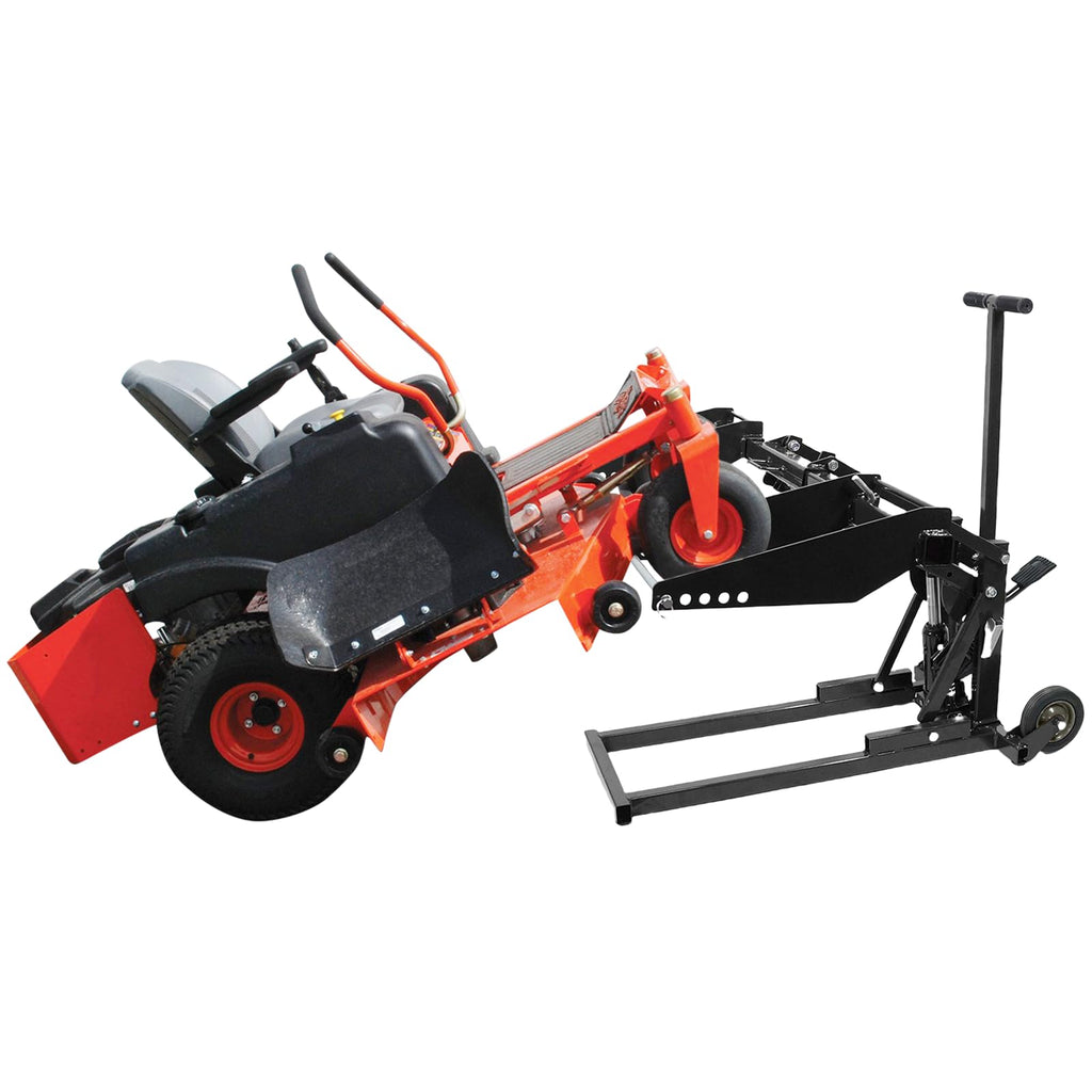 Garvee 550 lbs Lawn Mower Lift Jack for Riding Mowers, Adjustable Fit, Durable Steel, Secure Lock, Fits Lawn Tractors & Zero Turn Mowers, Garage Use