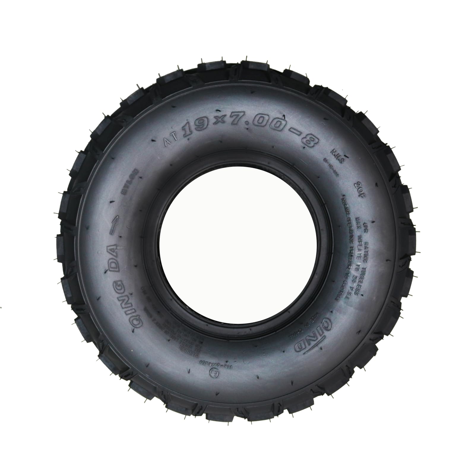 Garvee Set of 2 19x7-8 ATV UTV Mini Bike Tires Tubeless 4PR Sport-Racing Durable Rubber Aggressive Tread Off-Road