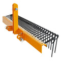 GARVEE 72" Pine Straw Rake - 30 Spring Tines, Powder Coated Steel, 3-Point Hitch Cat 0/1 (Tow Behind for Yard Cleanup/Dethatching)