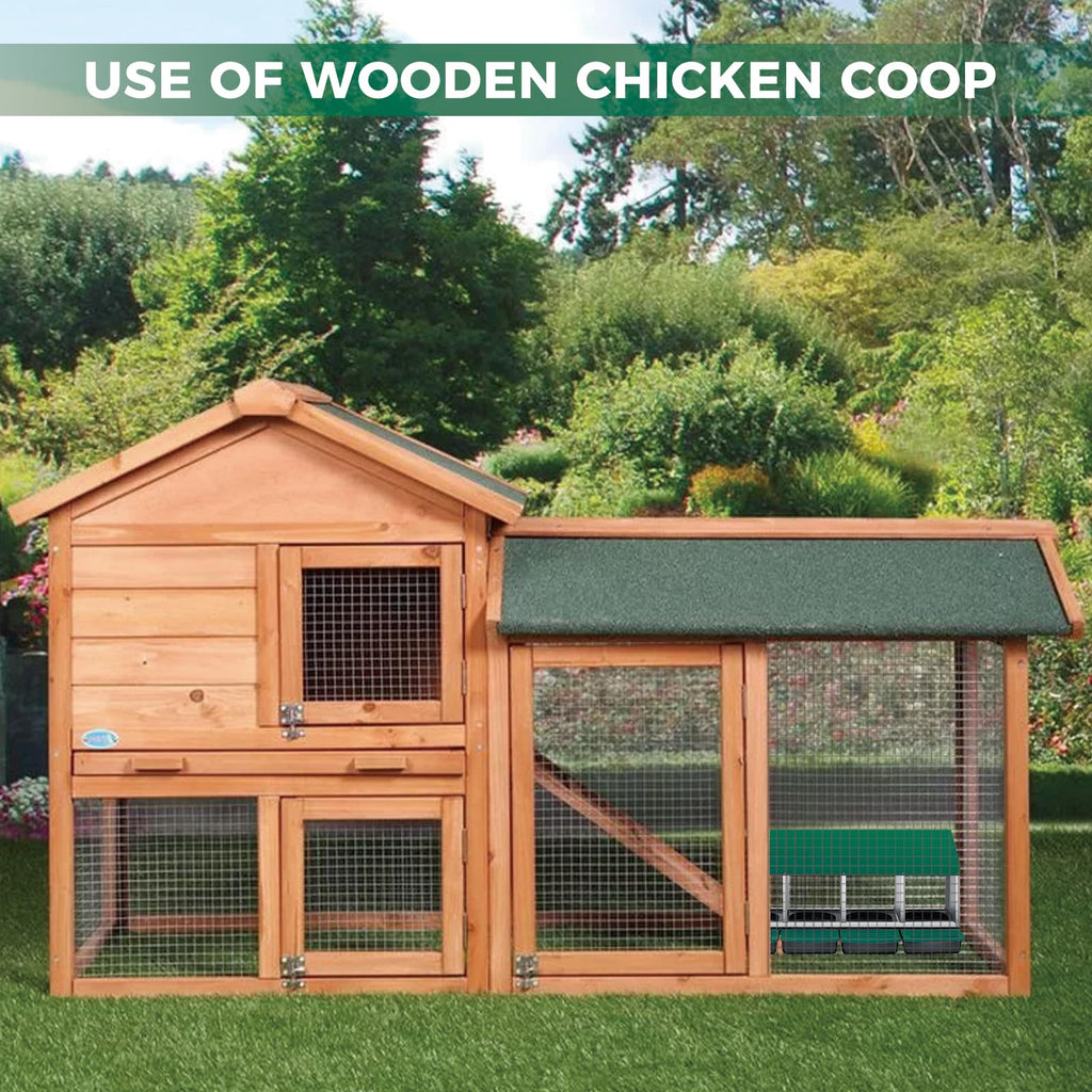 Garvee Chicken Nesting Boxes, 4 Hole Metal Wall Mount Roll Away Nest with Removable Trays and Roll Out Egg Collection for Chicken Coop