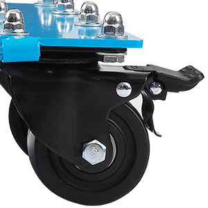 Garvee Car Tire Wheels Set 2 - Manganese Steel, 360° Swivel, Anti-Slip Plate, 16x13 Inch, Blue - Durable, Easy to Maneuver