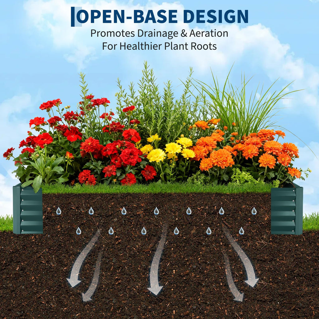 Garvee Galvanized Raised Garden Bed Kit with Cover - Heavy-Duty Modular Metal Planter, Reinforced Panels, Optimal Drainage, Eco-Friendly Steel - Easy Tool Assembly - Vegetable Gardening