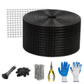 Garvee Solar Panel Bird & Critter Guard Kit 6"x120’ PVC Coated Wire Mesh ½-Inch Grid DIY Installation Fastener Clips Cable Ties for Outdoor Solar Protection