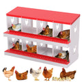 Garvee Chicken Nesting Box 8 Compartment Metal Galvanized Steel Durable Rust-Resistant Easy Egg Collection Ventilated for Coop