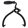 Garvee 10 Inch Log Tongs Handheld Logging Skidding Tool with Non-Slip Grip and Sharp Steel Jaws for Secure Log Handling, Portable Steel, Includes Gloves, Suitable for Outdoor Logging