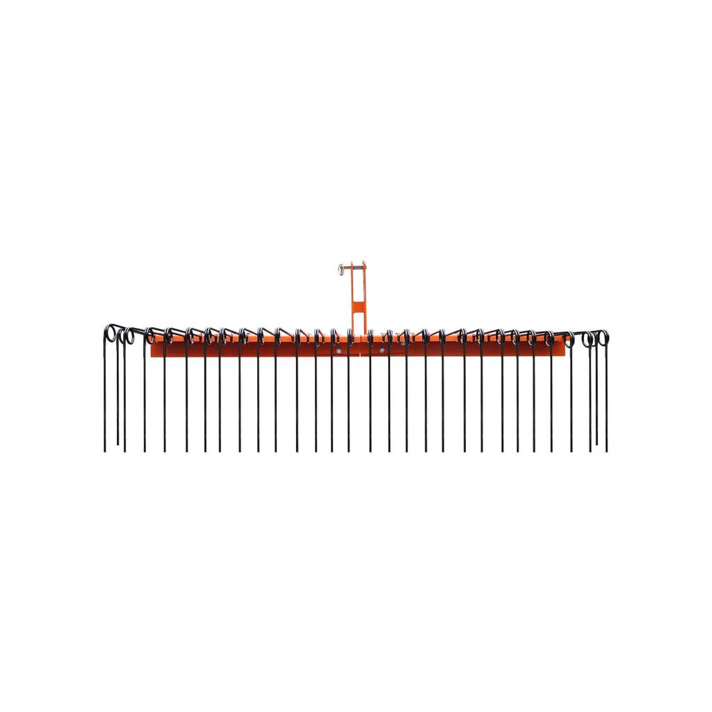 Garvee 72 Inch Pine Straw Rake Powder Coated Steel 30 Tines 3 Point Attachment Durable Rust-Resistant Landscape Garden