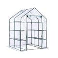Garvee Walk-in Greenhouse with 6 Shelves, 56.3"x56.3"x76.77" Outdoor Portable Gardening House with Durable PE Cover & Zipper Door, Sturdy Anti-Rust Metal Frame, Ideal for Plants & Seedlings