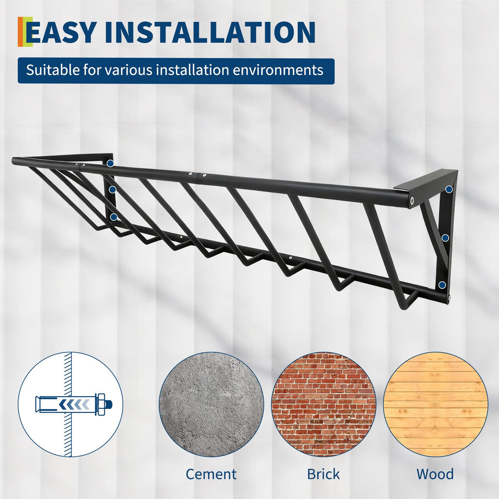 Garvee Wall Mount Hay Rack Livestock Feeder 63" Long 67 Gallon Capacity Heavy Duty Carbon Steel Easy Install Rust-Resistant Indoor Outdoor Use