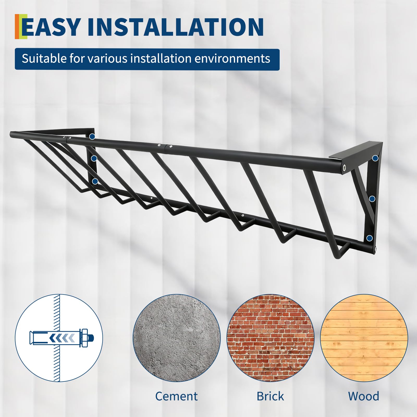 Garvee Wall Mount Hay Rack Livestock Feeder 63" Long 67 Gallon Capacity Heavy Duty Carbon Steel Easy Install Rust-Resistant Indoor Outdoor Use