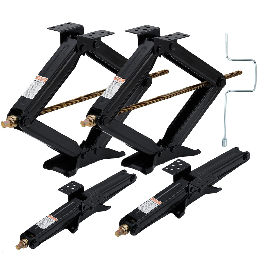Garvee 24" RV Scissor Jack 7500lb Heavy Duty Leveling Crank Handle Powder-Coated Steel Stable Base Adjustable 4"-24" Travel Trailers Campers