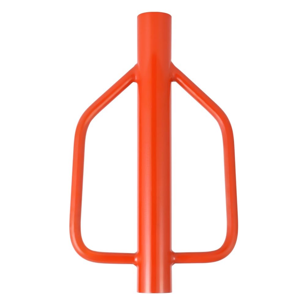 Garvee 18 Lbs Fence Post Driver Heavy-Duty Steel Handles Comfortable Grip Multi-Use for Fence and Sign Installation Orange