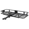 Garvee Hitch Basket Cargo Carrier 60x20x5, Heavy Duty 200 lbs, Black Steel, 2" Hitch Shank, Rust-Resistant PU Coating, Easy Install, Outdoor Travel