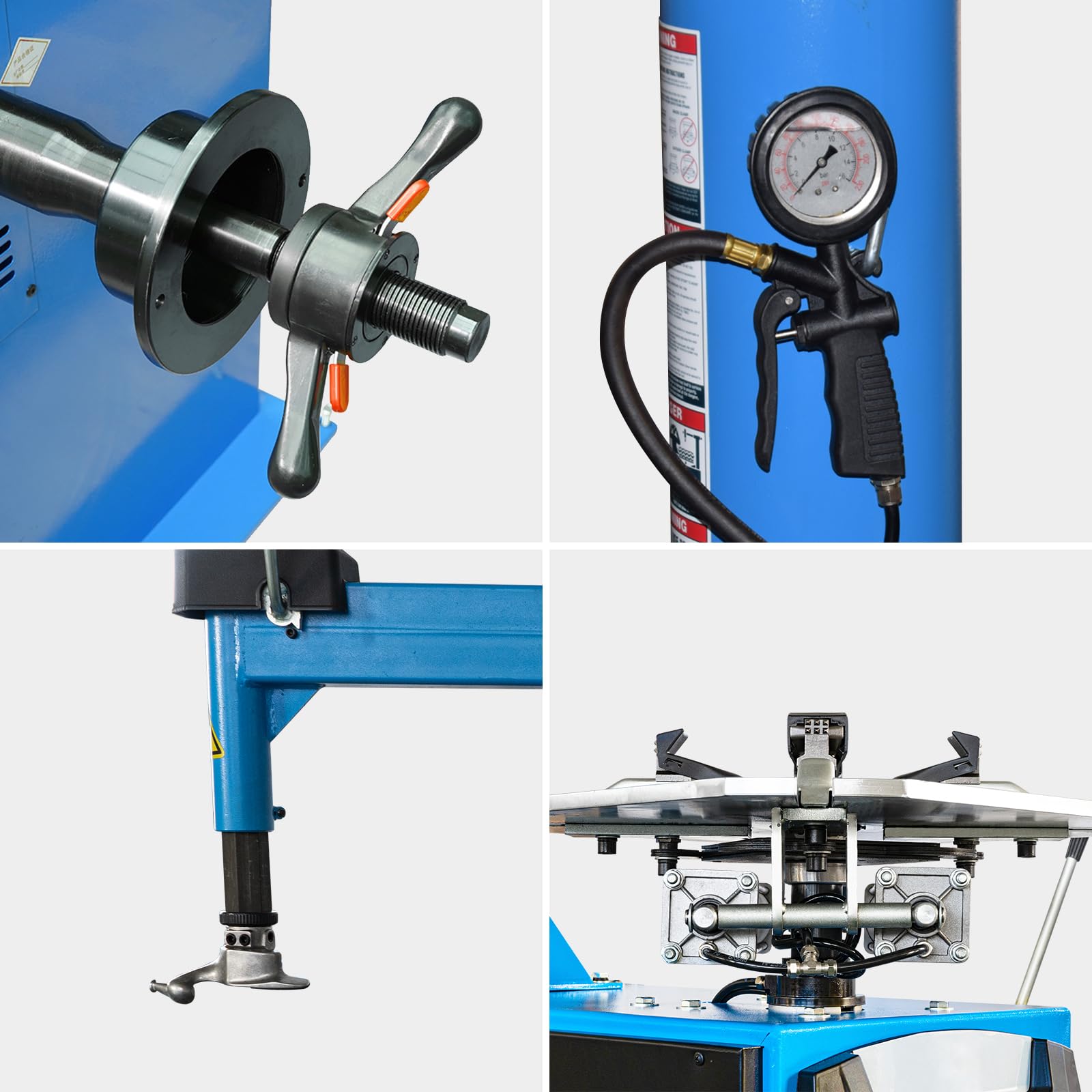 Garvee Tire Changer Machine 1.5HP Pneumatic Tilt-Back Rim Clamp 12-24" Stainless Steel Durable User-Friendly Garage Workshop