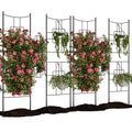 Garvee Elegant 2 Rack Baroque Iron Trellis for Climbing Plants, Rustproof Durable Support with Ergonomic Design, Easy Assembly, Black Finish for Garden & Indoor Use