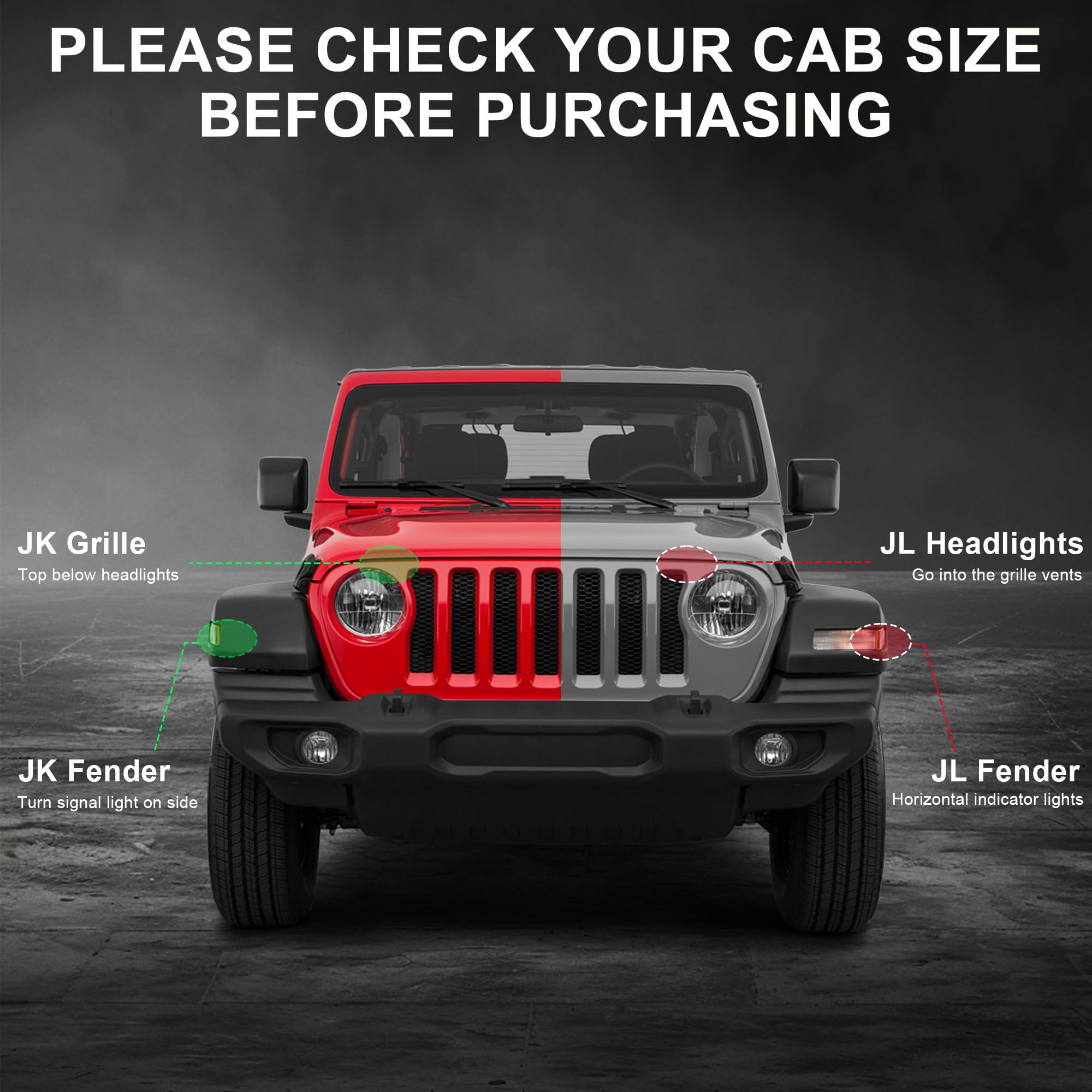 Garvee 6 Inch Running Boards for Jeep Wrangler JK 4DR - 550LB Load, Non-Slip Design, Carbon Steel, Bolt-On, Black Powder Coated - Off-Road Access