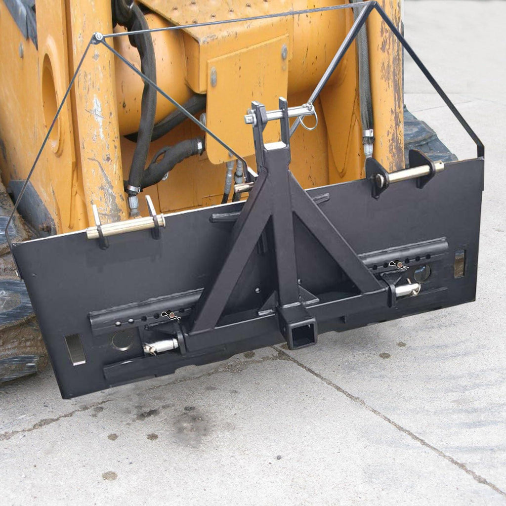 Garvee Two Category 1 Movable Connectors for Cat1 Attachment, Standard CAT 1 Attachment Connector Compatible for 4 in 1 Skid Steer Mount Plate & 3 Point Hitch Receiver