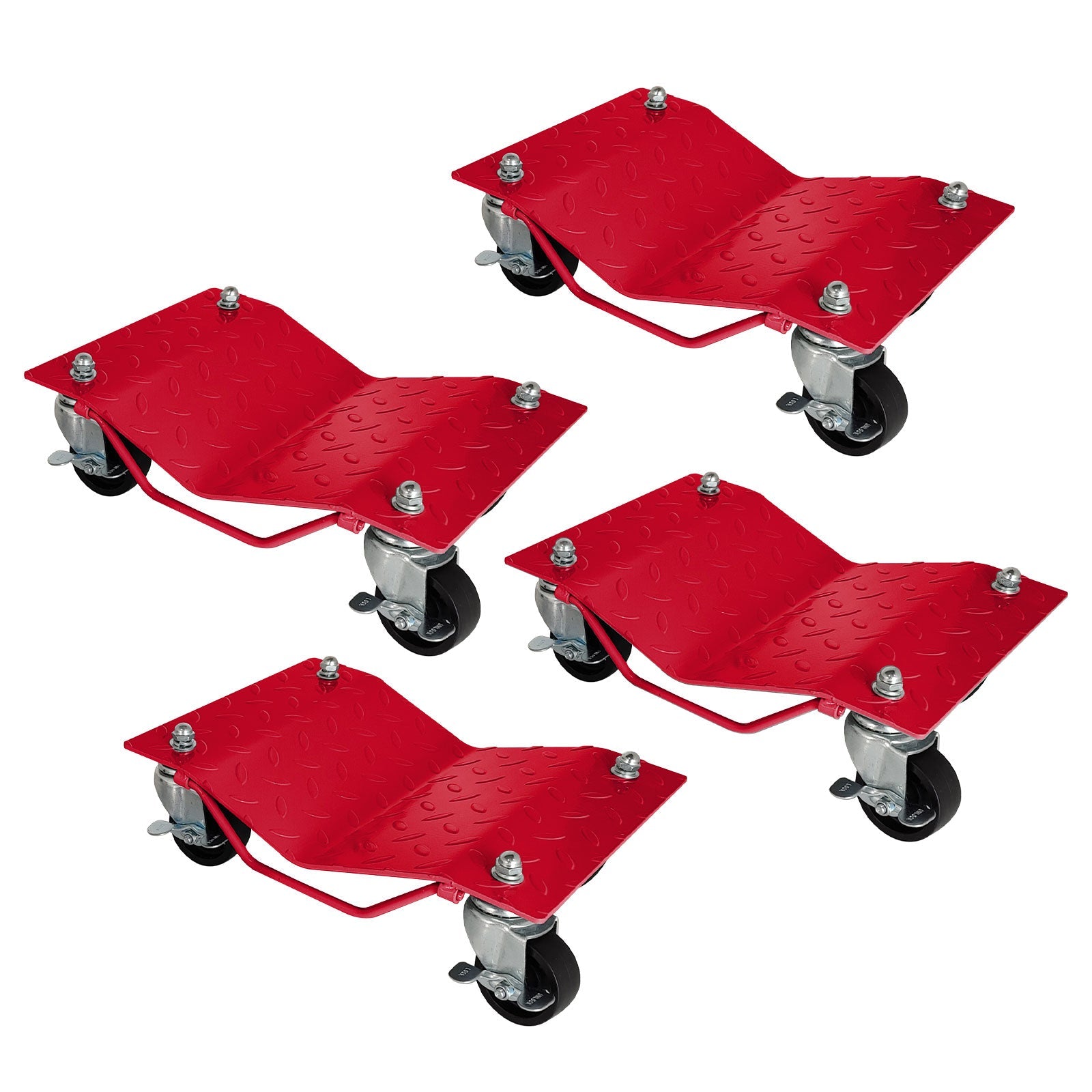 Garvee Wheel Dolly - 6000 Lbs Car Moving Dolly, Wheel Dolly Car Tire Stake Set of 4,Heavy-Duty Car Tire Dolly Cart, 16"x12", Red