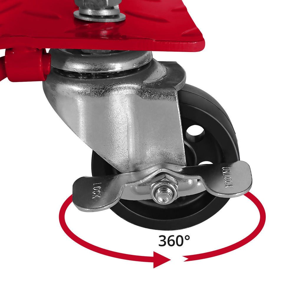 Garvee Wheel Dolly - 6000 Lbs Car Moving Dolly, Wheel Dolly Car Tire Stake Set of 4,Heavy-Duty Car Tire Dolly Cart, 16"x12", Red