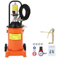 Garvee 3 Gallon Grease Pump, Heavy Duty Air-Operated Grease Pump with Garvee 13ft High Pressure Hose and Grease Gun, Portable Electric Pneumatic Grease Pump with Wheels for Construction