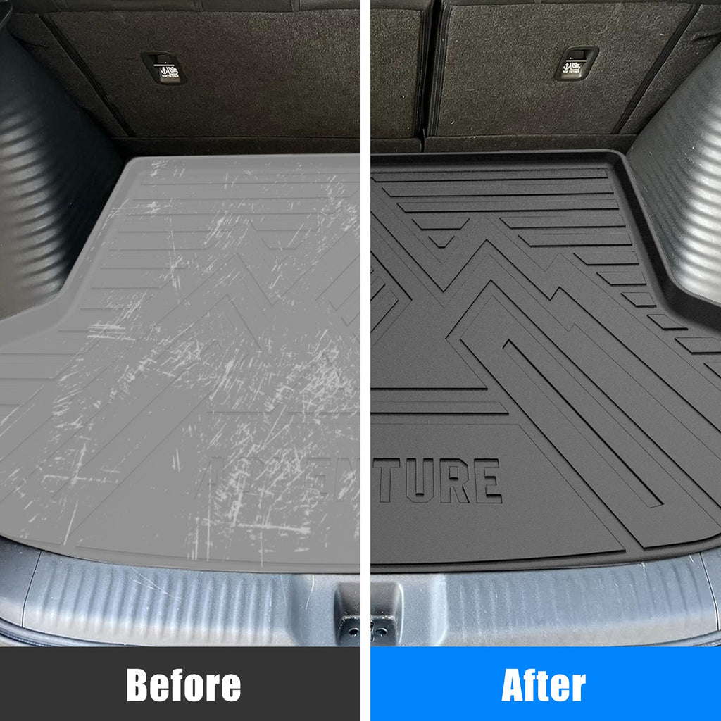 Garvee Cargo Liner - All-Season Heavy-Duty TPE Trunk Mat & Rear Floor Mat, Compatible with HR-V FWD 2023-2025, Non-Slip and Durable, Black