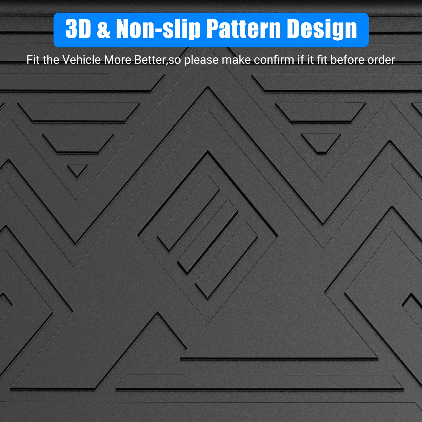 Garvee Cargo Liner - All-Season Heavy-Duty TPE Trunk Mat & Rear Floor Mat, Compatible with HR-V FWD 2023-2025, Non-Slip and Durable, Black