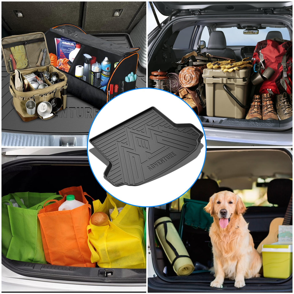 Garvee Cargo Liner - All-Season Heavy-Duty TPE Trunk Mat & Rear Floor Mat, Compatible with HR-V FWD 2023-2025, Non-Slip and Durable, Black