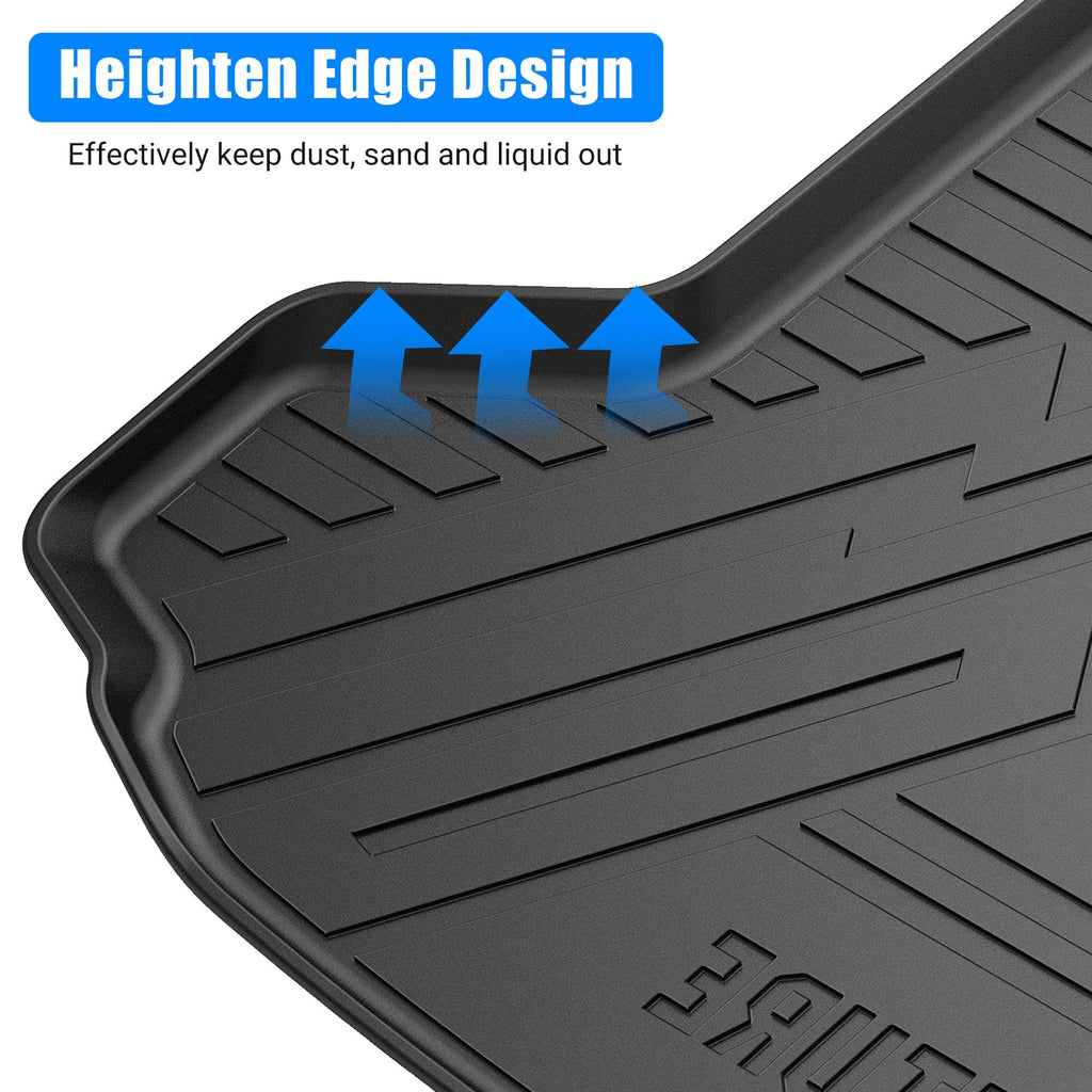 Garvee Cargo Liner - All-Season Heavy-Duty TPE Trunk Mat & Rear Floor Mat, Compatible with HR-V FWD 2023-2025, Non-Slip and Durable, Black