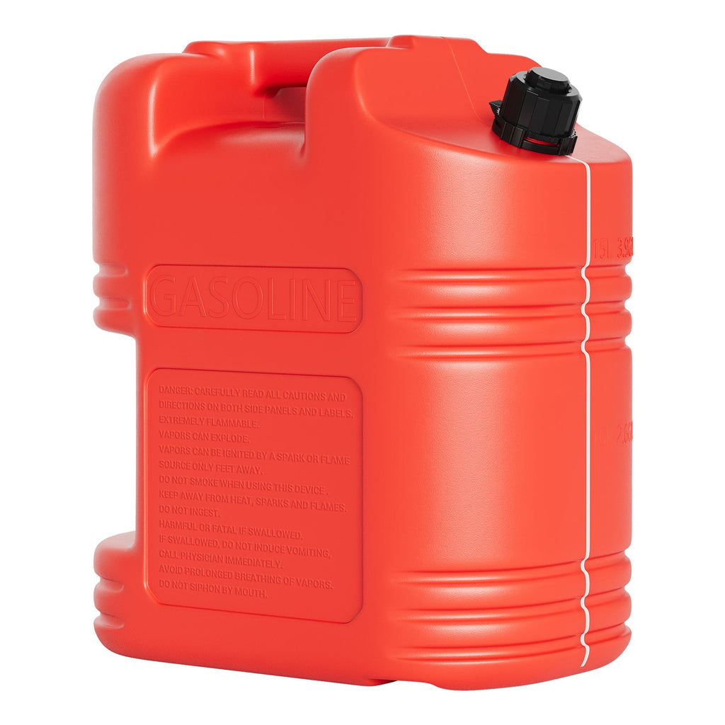 Garvee 5-Gallon Liquid Container 2-Pack with Auto Shut-Off Spout & View Stripe, Dual Ergonomic Handles for Fuel Storage & Transport, Red