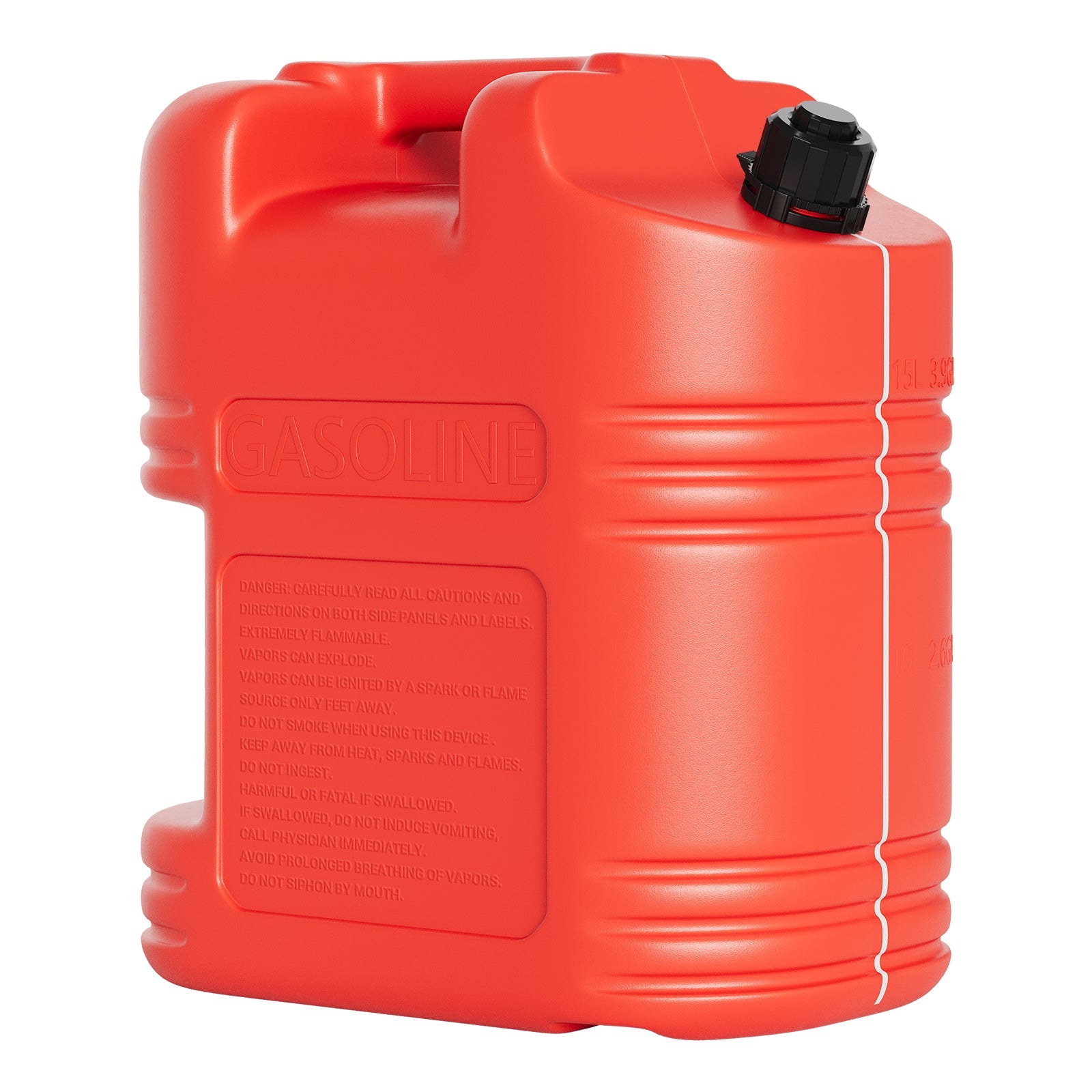 Garvee 5-Gallon Liquid Container 2-Pack with Auto Shut-Off Spout & View Stripe, Dual Ergonomic Handles for Fuel Storage & Transport, Red