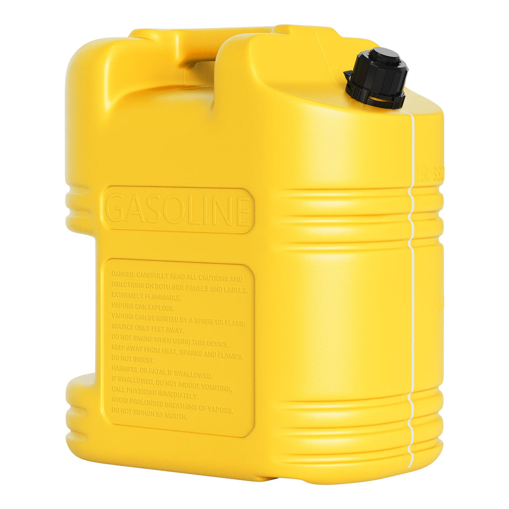 Garvee 5-Gallon Liquid Container 2-Pack with Auto Shut-Off Spout & View Stripe, Dual Ergonomic Handles for Fuel Storage & Transport, Yellow