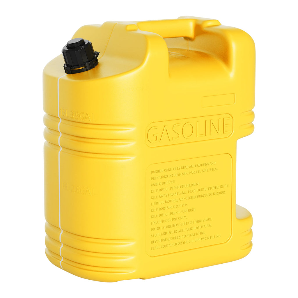 Garvee 5-Gallon Liquid Container 2-Pack with Auto Shut-Off Spout & View Stripe, Dual Ergonomic Handles for Fuel Storage & Transport, Yellow
