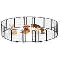 Garvee Dog Playpen Outdoor, 24 inch 16 Panels Dog Pen Indoor Heavy Duty Puppy Exercise Pen Metal Pet Fence for RV Camping/Yard/Garden