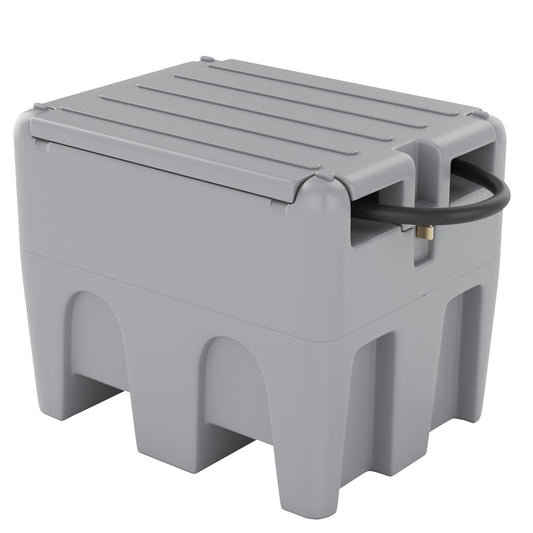 Garvee Portable Fuel Tank, 58 Gallon Diesel & Gasoline Transfer Tank With 12V Electric Pump, 10 GPM Flow Rate, 13ft Hose, Auto Fueling Nozzle , Fuel Transfer Tank for Easy Transportation, Gray