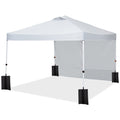 Garvee 10x10 FT Pop Up Canopy Tent with Side Walls – Instant Setup, Waterproof Sun Shelter for Beach, Parties & Outdoor (White)