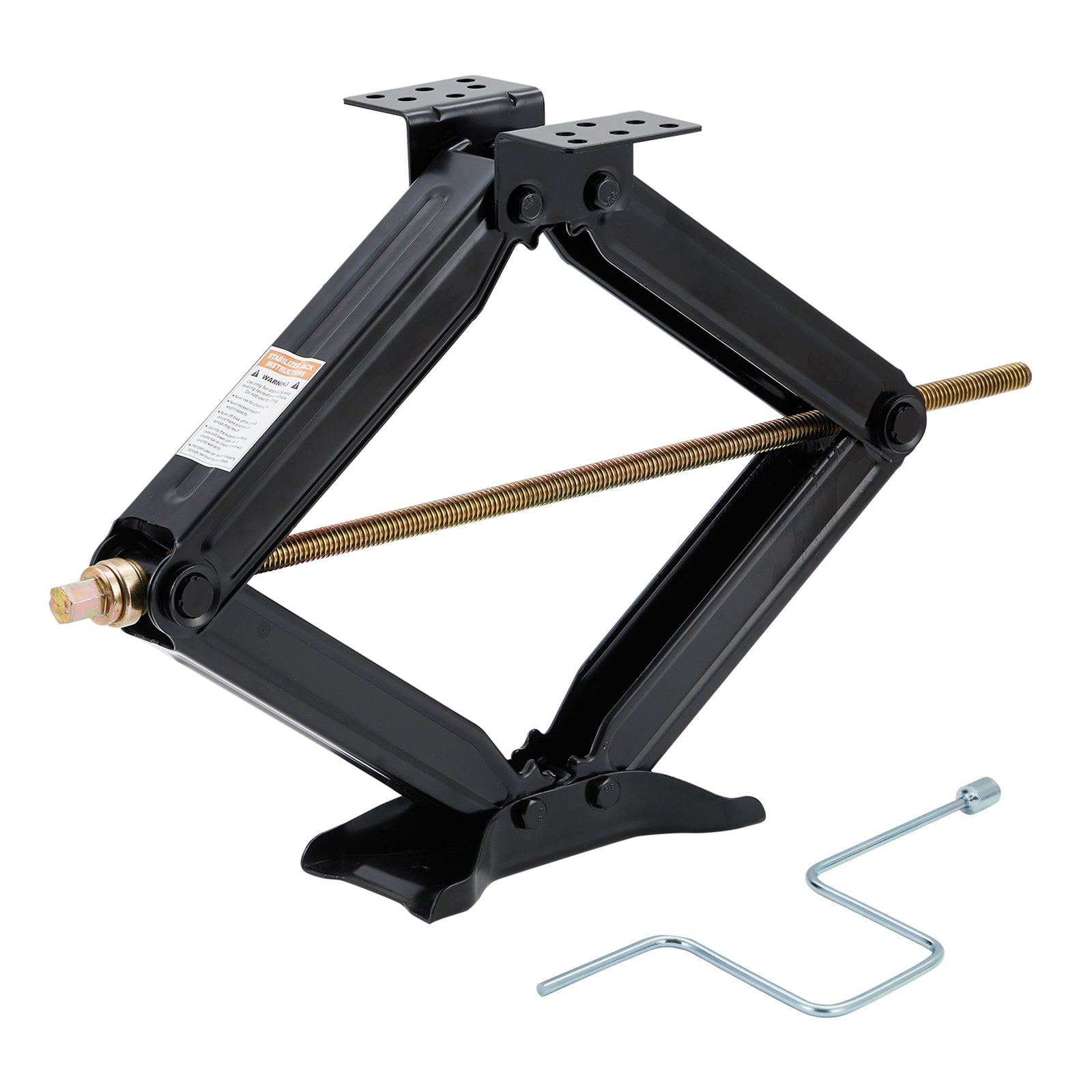 Garvee 5000 lbs RV Stabilizer Leveling Scissor Jacks - Heavy-Duty Camper Trailer Jacks with Crank Handle, 4"-24" Height Adjustable for Travel Trailers and Campers, 1pc