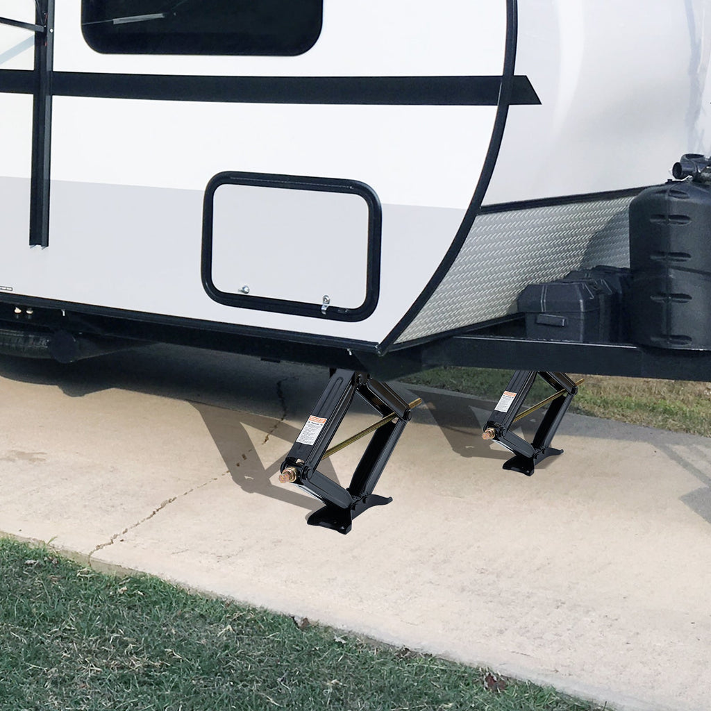 Garvee 5000 lbs RV Stabilizer Leveling Scissor Jacks - Heavy-Duty Camper Trailer Jacks with Crank Handle, 4"-24" Height Adjustable for Travel Trailers and Campers, 1pc