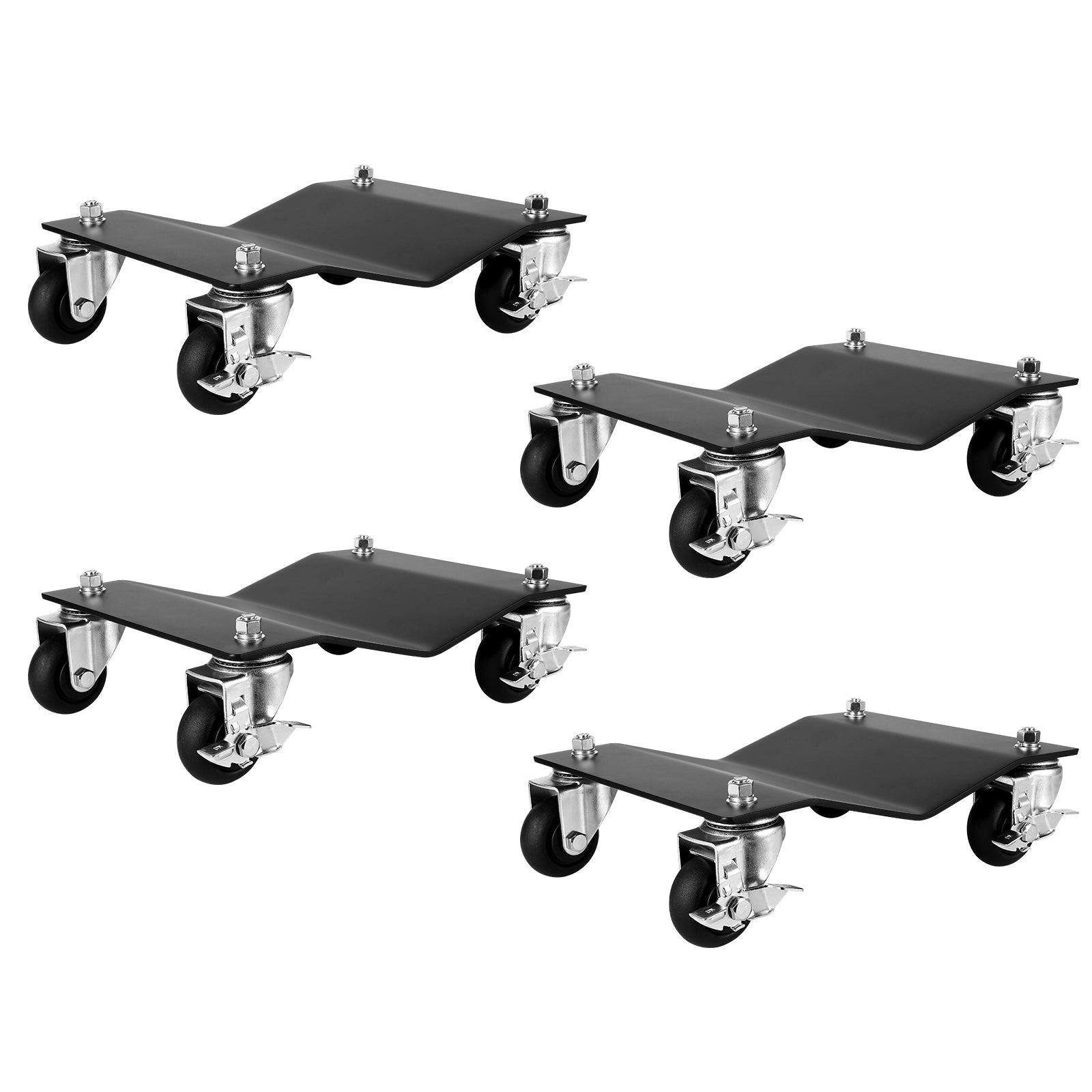 Garvee Car Dolly Set of 2, Heavy Duty Wheel Dollies, 5,000 Lbs Total Capacity Vehicle Dolly with Rotating Wheels for Moving Vehicles, Trailers, Motorcycles, Truck, Boat, Black