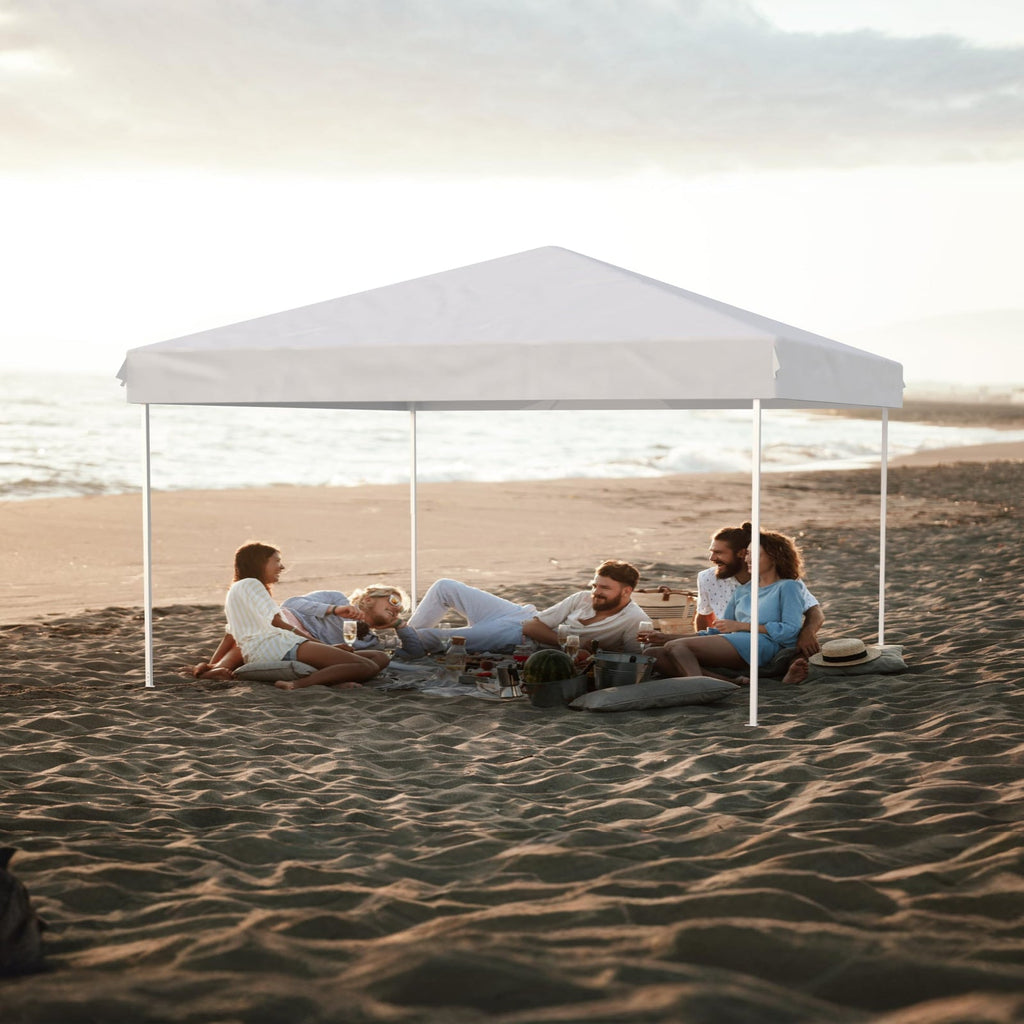 Garvee 10'x10' Pop-Up Canopy Tent - Heavy Duty Commercial Instant Shelter with 4 Sidewalls, One-Person Setup, Outdoor Canopy Tent, Grey