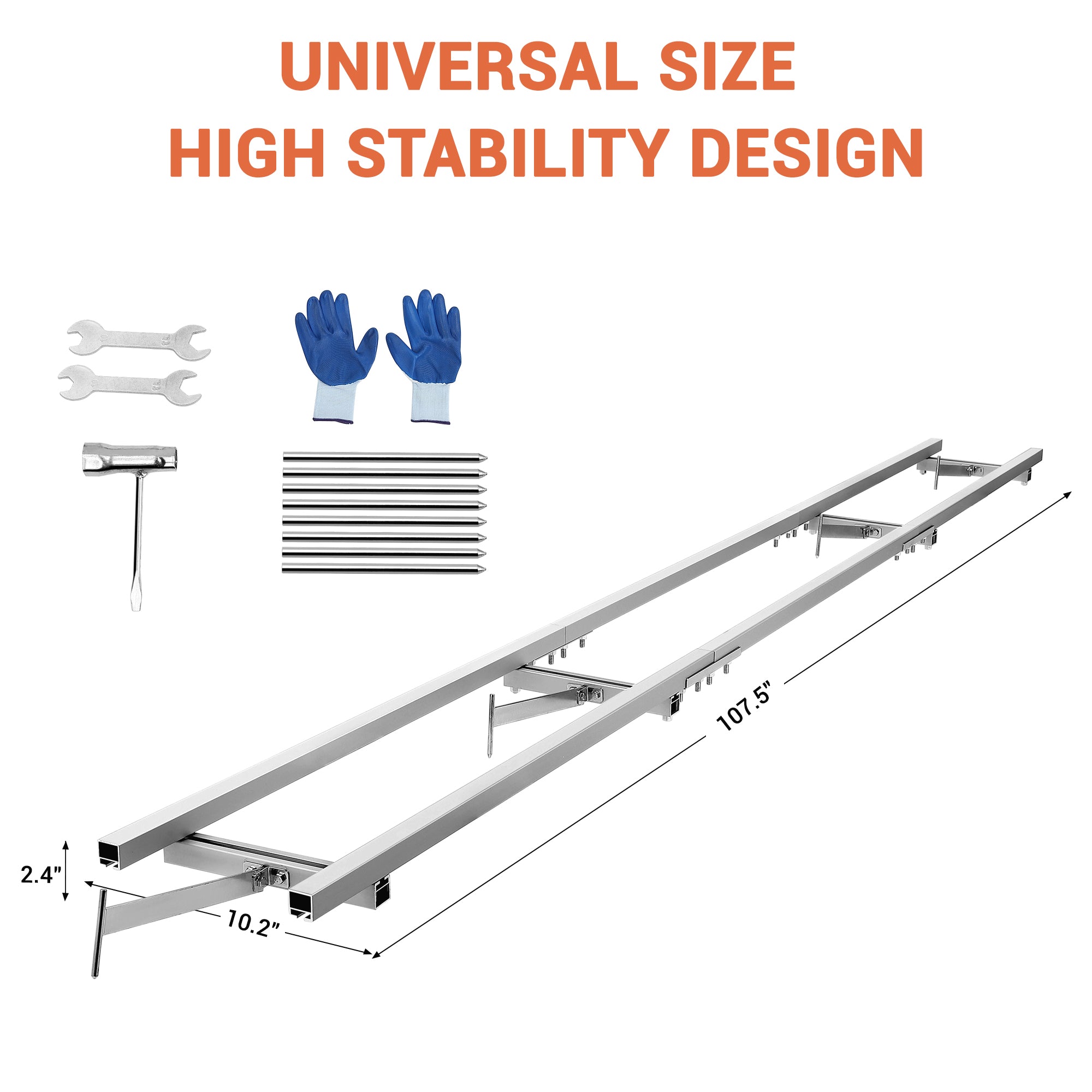 Garvee Rail Mill Guide System with 2 Tree Felling Wedges, 9 Ft Aluminum Adjustable Saw Milling Rails System Work with Chainsaw Mill for Builders and Woodworkers